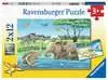 Zvířata z celého světa 2x12 dílků 2D Puzzle;Dětské puzzle - Ravensburger