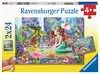 Mořské víly 2x24 dílků 2D Puzzle;Dětské puzzle - Ravensburger