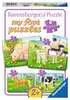 Farma se zvířaty 2/4/6/8 dílků 2D Puzzle;Dětské puzzle - Ravensburger