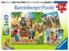 PRZYGODY PIRATÓW 3X49 EL Puzzle;Puzzle dla dzieci - Ravensburger