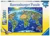 World Landmarks Map XXL 200pc Puslespil;Puslespil for børn - Ravensburger