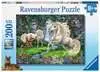 Puzzle dla dzieci 2D: Tajemnicze jednorożce 200 elementów Puzzle;Puzzle dla dzieci - Ravensburger