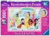 Puzzle 100 p XXL - Fortes, belles et courageuses / Disney Princesses (Collection Paillettes) Puzzle;Puzzle enfant - Ravensburger