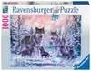 Puzzle 2D 1000 elementów: Śnieżne wilki Puzzle;Puzzle dla dorosłych - Ravensburger
