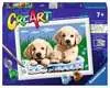 CreArt, Cani Retriever, Dipingere con i Numeri per Bambini, Età Raccomandata 7+ Creatività;CreArt - Ravensburger