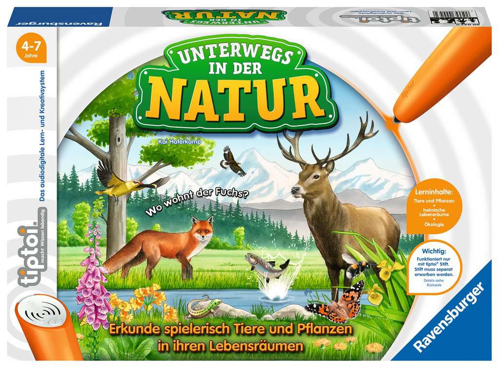 tiptoi® Unterwegs in der Natur Ravensburger Spiel geeignet für 4-7 Jahre 