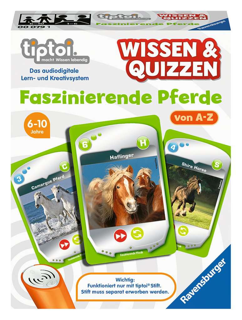 NEU Tptoi Wissen und Quizzen Faszinierende Pferde von A-Z Spielzeug Ravensburger 