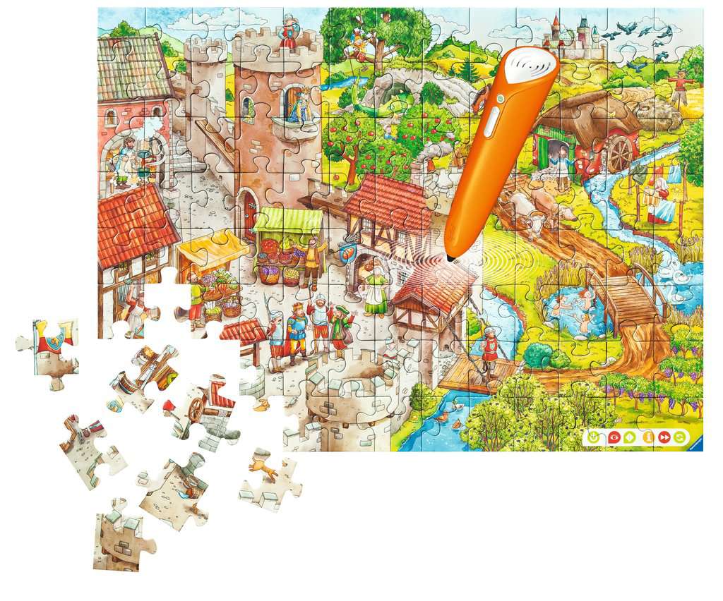 Ritter Puzzels anmalen Ritterburg-Puzzle Malset für 10 Kinder Geschenk Junge 