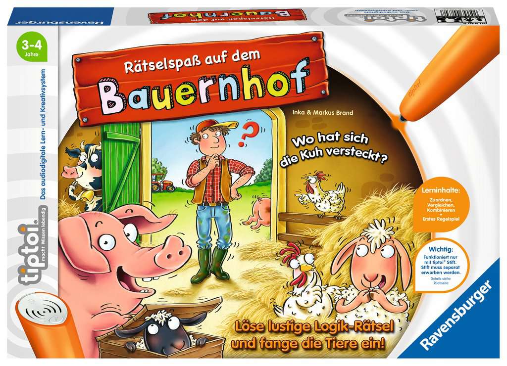 Ravensburger tiptoi 00830 "Rätselspaß auf dem Bauernhof“ NEU & OVP #4038 