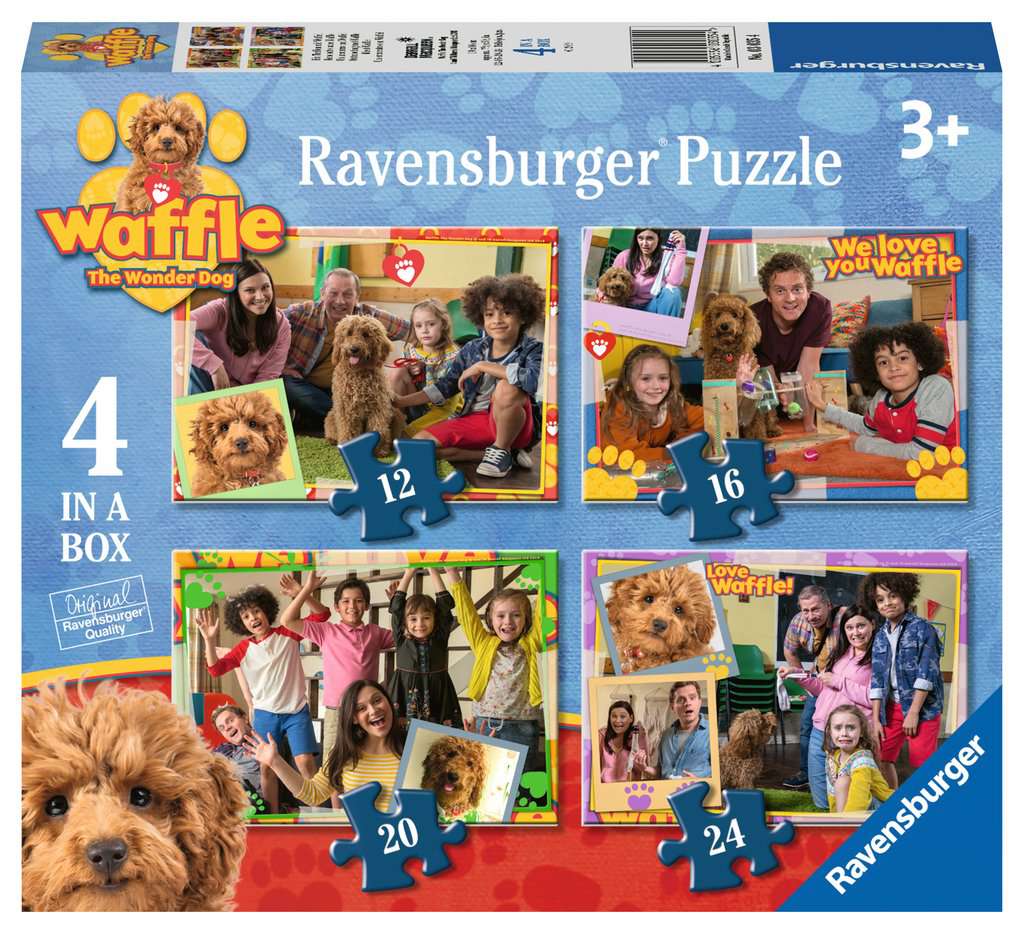 Waffle the Wonder Dog 4 in a Box Children's Puzzles Puzzles
