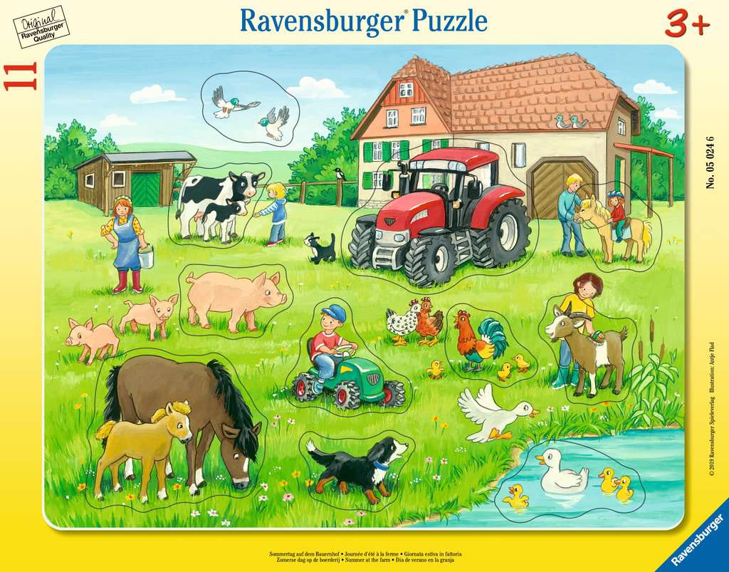 Sommertag Auf Dem Bauernhof Kinderpuzzle Puzzle Produkte Sommertag Auf Dem Bauernhof