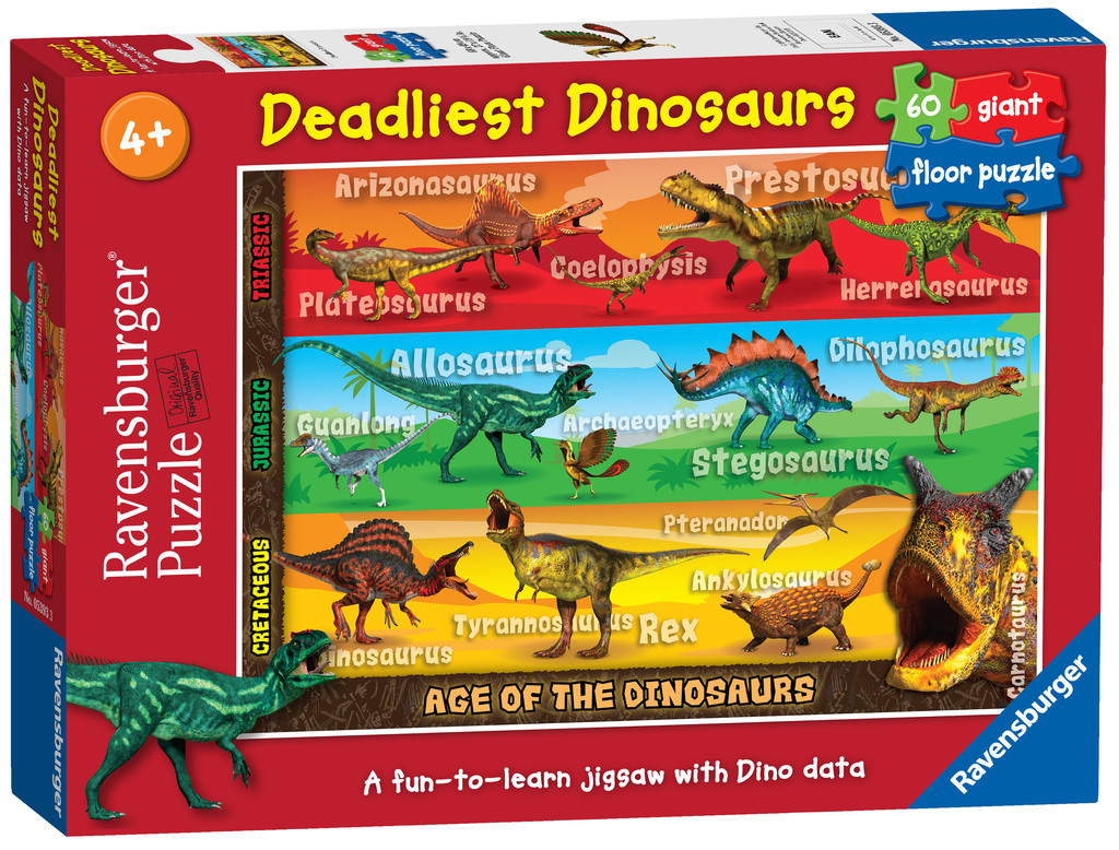 Deadliest Dinosaurs Giant Floor Puzzle 60pc Children S Puzzles