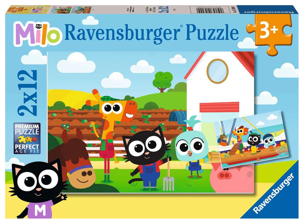 Ravensburger Boys Milo 2X12 Piece Jigsaw Puzzles