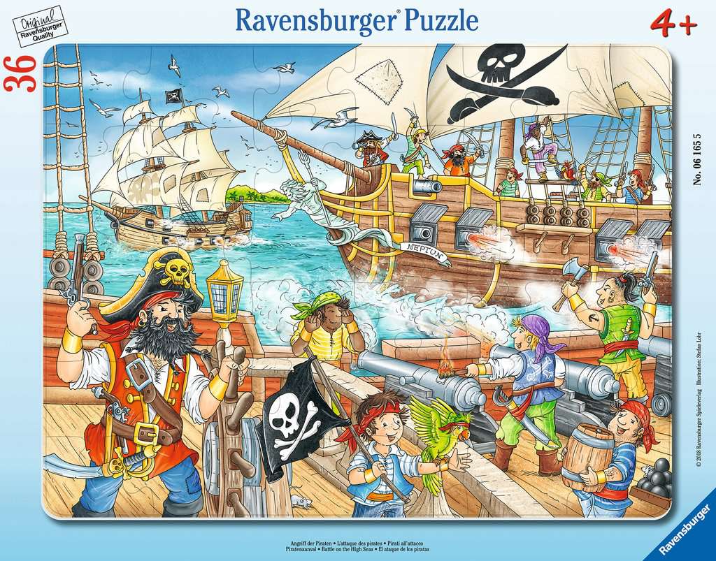 Puzzle Pappe Trefl 100 Teile Piraten im Kampf mit dem Kraken NEU 16278 