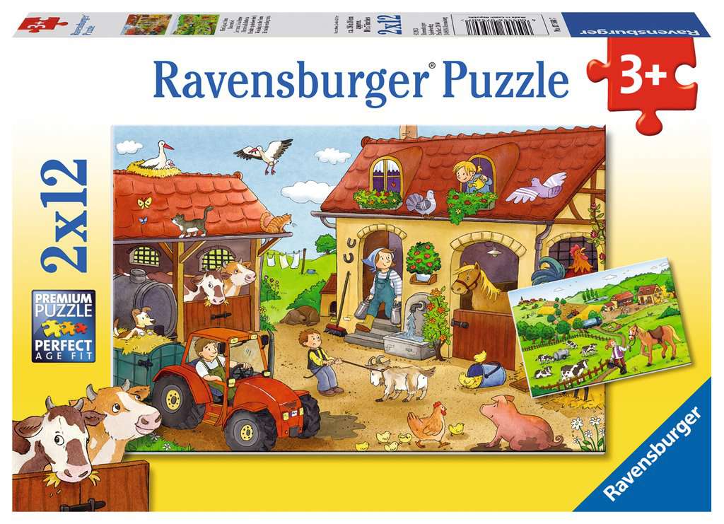 15 Teile Ravensburger Kinder Rahmen Puzzle Bauernhoftiere auf der Wiese 06046 