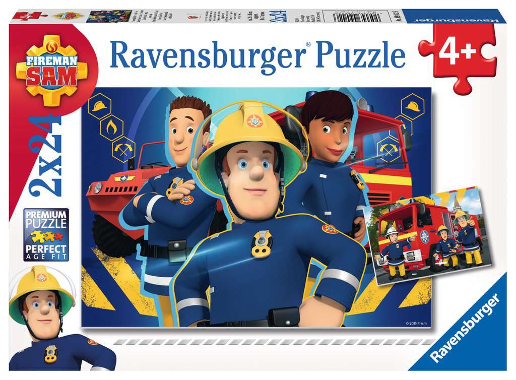 Puzzle 2x24 Teile Kinder ab 4 Jahren Sam hilft in der Not Ravensburger 09042 