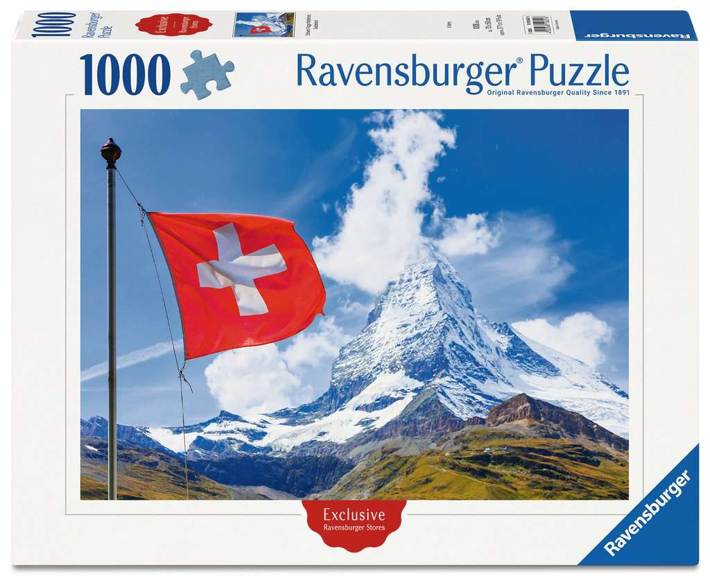 Exklusiv: Schweiz Flagge Matterhorn, Schweiz
