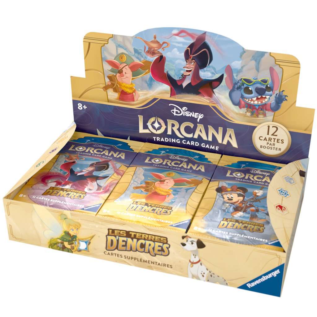 Disney Lorcana TCG - Die Tintenlande - Booster Display mit 24 Booster Packs (Französisch)