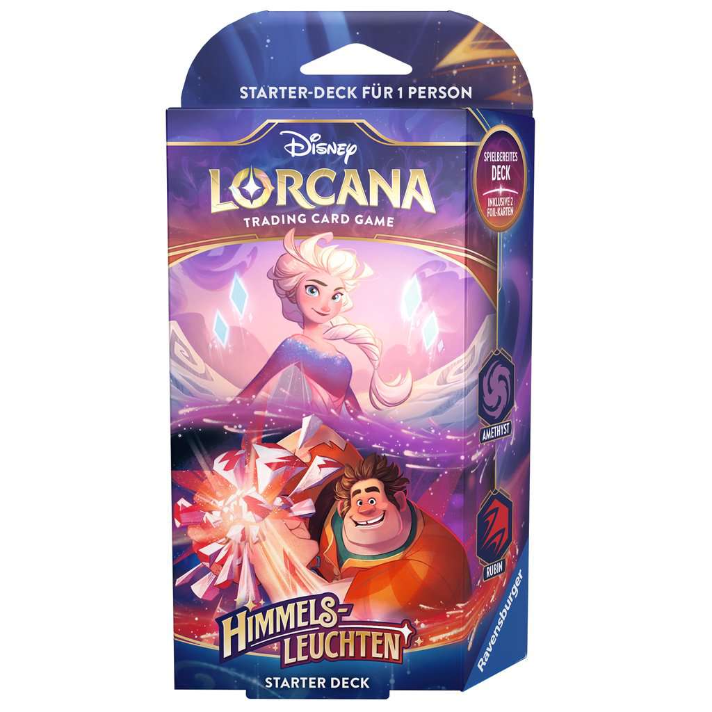 Disney Lorcana: Himmelsleuchten - Starter Deck Amethyst und Rubin (Deutsch)