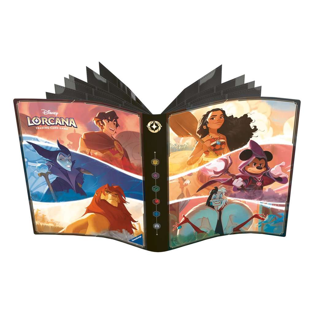 Disney Lorcana TCG: Set 5-8 -Sammelalbum Micky, Vaiana, Cruella De Vil - Trading Card Games - ab 8 Jahre