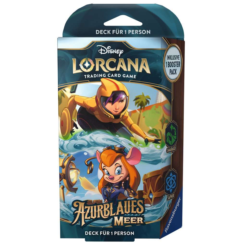 Disney Lorcana TCG: Azurblaues Meer - Smaragd und Saphir Deck (Deutsch)