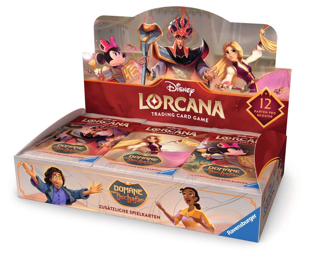 Disney Lorcana TCG: Domäne von Dschafar - Display mit 24 Booster Packs (Deutsch) - Trading Card Games - ab 8 Jahre