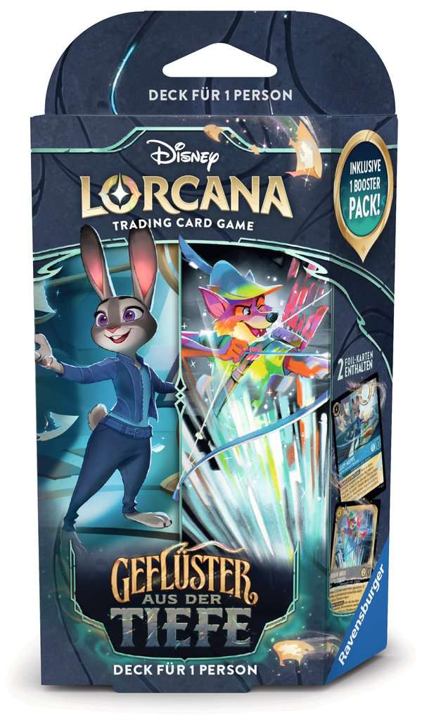 Disney Lorcana TCG: Geflüster aus der Tiefe - Einzelspieler Deck Saphir und Stahl (Deutsch)