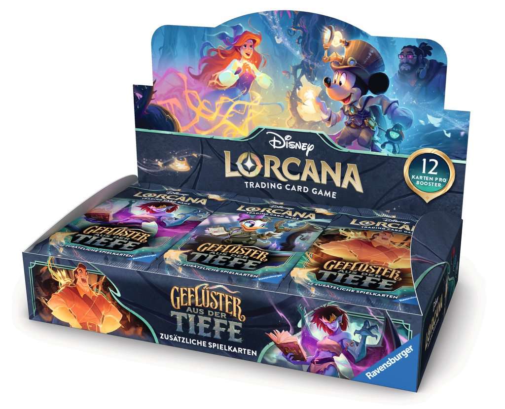 Disney Lorcana TCG: Geflüster aus der Tiefe - Display mit 24 Booster Packs (Deutsch) - ab 8 Jahre