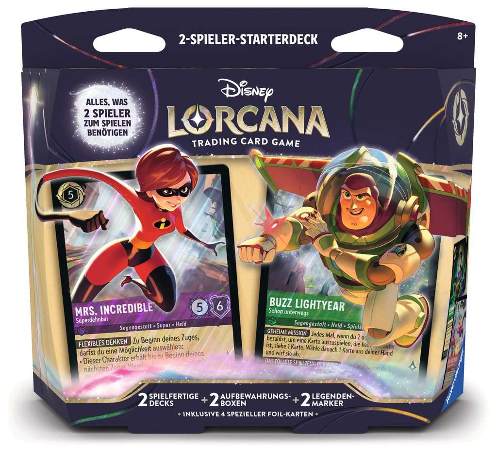 Disney Lorcana TCG: Unbekannte Wildnis - Zwei-Spieler-Starterdeck Deutsch, Ravensburger, Trading Card Games, 8 bis 99 Jahre