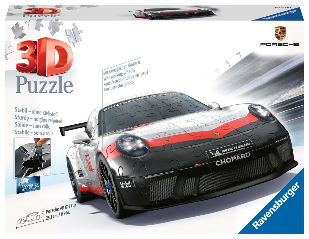 Ravensburger 11147 Porsche 911 GT3 Cup 3D 108 Teile Puzzle 