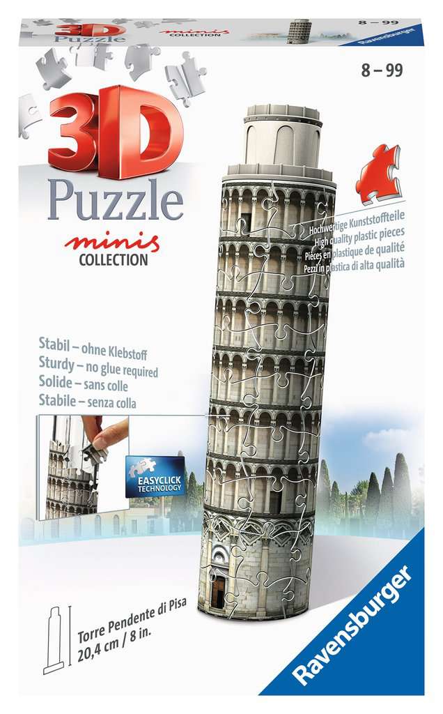 LOT 37029 3-D Puzzle Schiefer Turm von Pisa Leaning Tower 8 Teile NEU in OVP 
