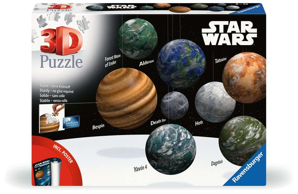 Puzzle-Ball Sortiment: Himmelskörper der Star Wars Galaxie