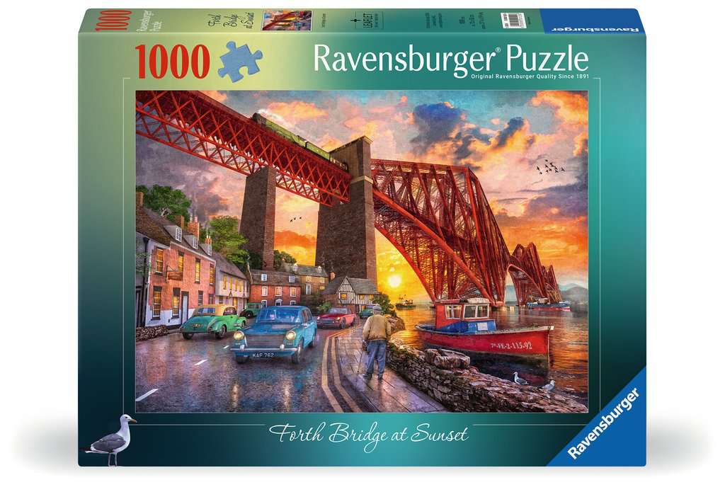 Ravensburger Women's Red Forth Bridge At Sunset 1000 Piece Jigsaw Puzzle