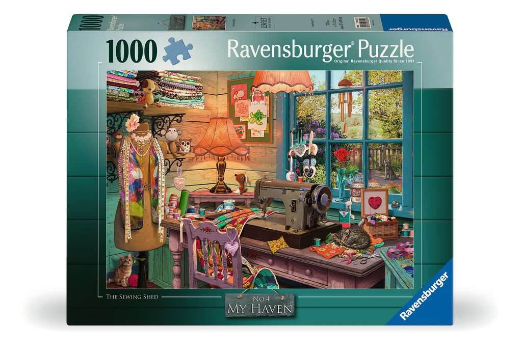 Ravensburger Women's My Haven No 4. The Sewing Shed 1000 Piece Jigsaw Puzzle
