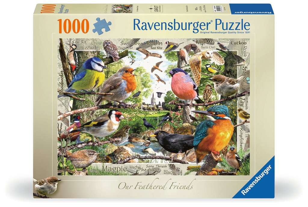 Ravensburger Women's Blue Our Feathered Friends, 1000 Piece Jigsaw Puzzle