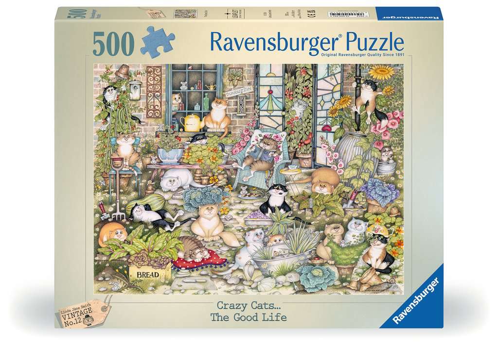 Ravensburger Women's Crazy Cats - The Good Life 500 Piece Jigsaw Puzzle