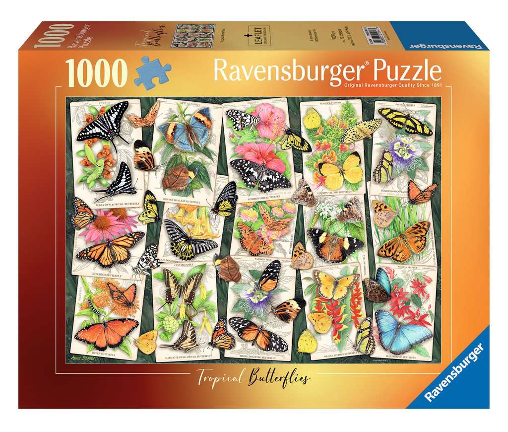 Ravensburger Women's Tropical Butterflies 1000 Piece Jigsaw Puzzle