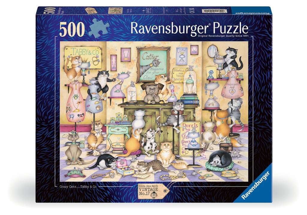 Ravensburger Women's Crazy Cats - Tabby & Co 500 Piece Jigsaw Puzzle