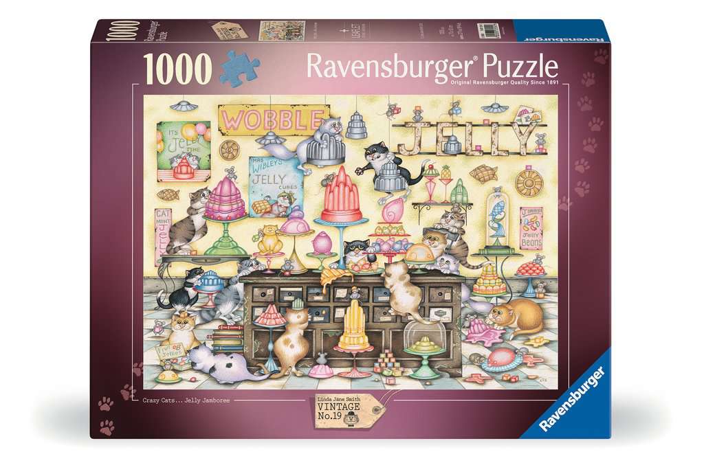 Ravensburger Women's Crazy Cats - Jelly Jamboree 1000 Piece Jigsaw Puzzle
