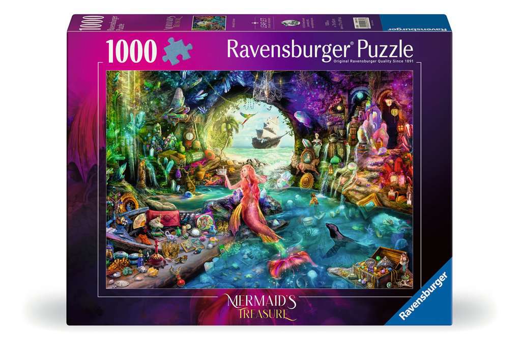 Ravensburger Women's Coral Mermaids Treasure 1000 Piece Jigsaw Puzzle