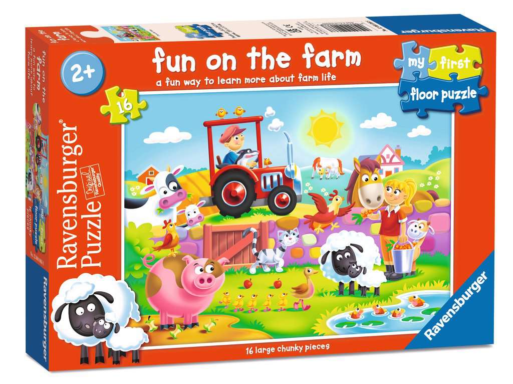 Ravensburger Boys My First Floor Puzzle - Fun On The Farm My First 16Pc Floor Puzzle