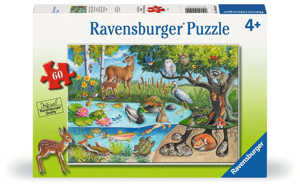 Ravensburger Boys Animals Above & Below, 60 Piece Jigsaw Puzzle