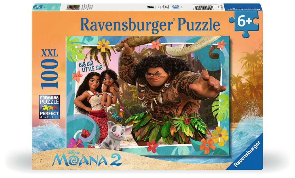 Ravensburger Boys Disney Moana 2 Xxl 100 Piece Jigsaw Puzzle - Exploring New Worlds