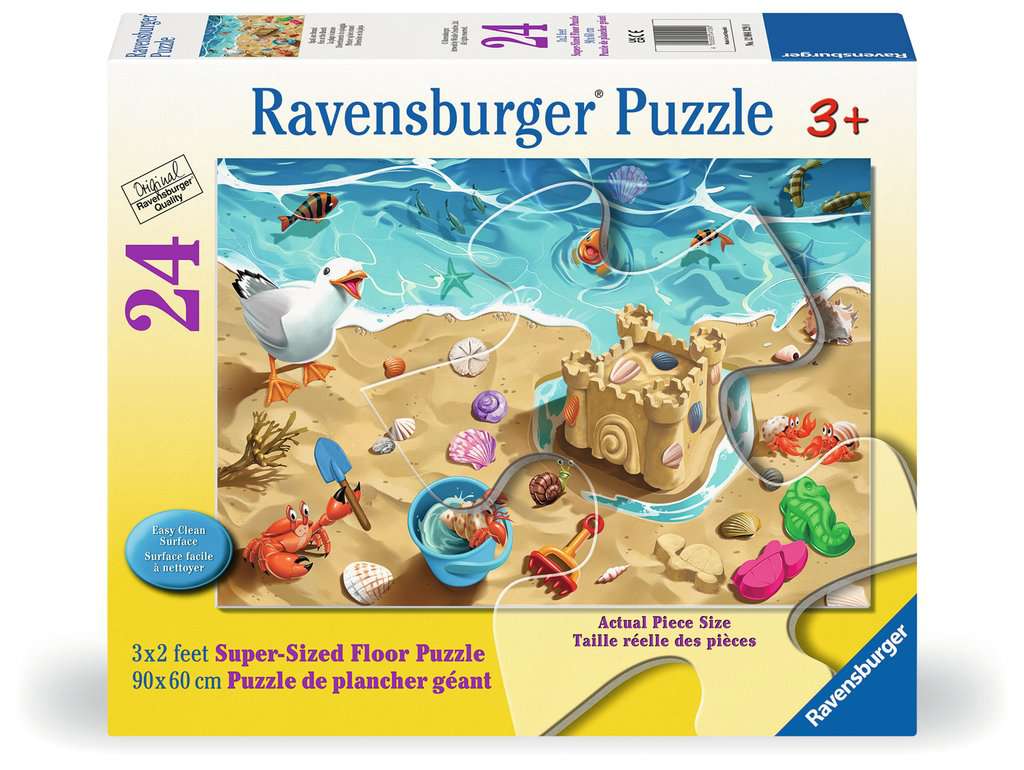 Ravensburger Boys Fun At The Beach, 24 Piece Giant Floor Jigsaw Puzzle
