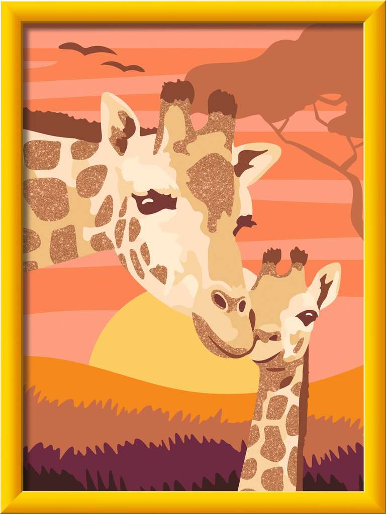 Giraffe mit Baby