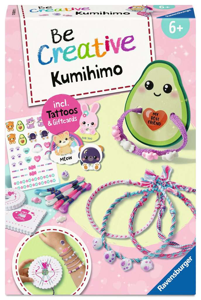 BeCreative Midi - Freundschaftsbändchen Kumihimo & Tattoos Kawaii