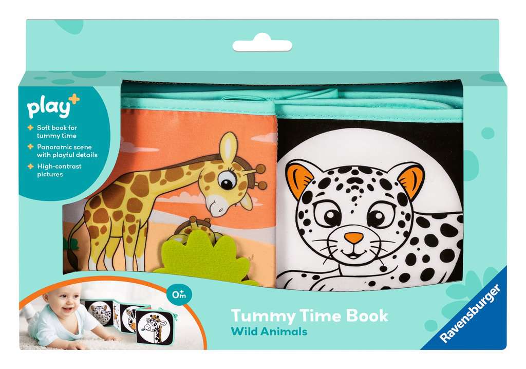Ravensburger Play+ Infant & Toddler - Tummy Time Book - Wild Animals