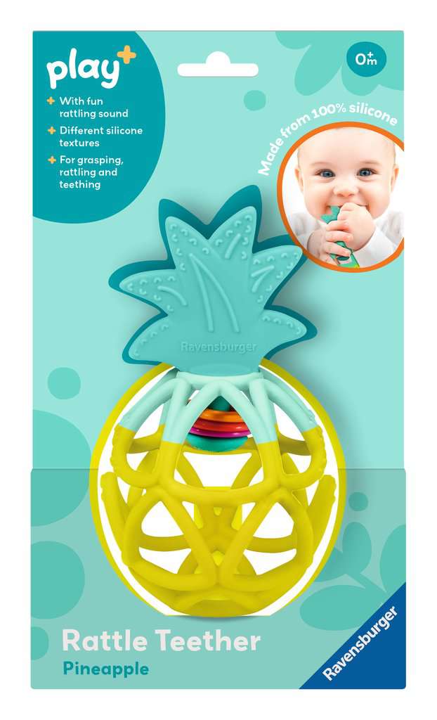 Ravensburger Play+ Infant & Toddler - Rattle Teether: Pineapple