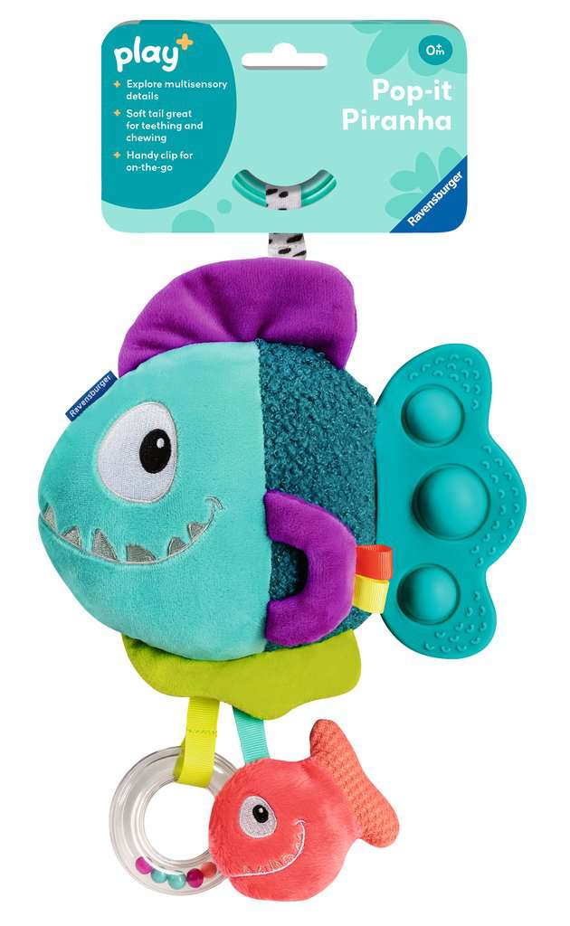 Ravensburger Blue Play+ Infant & Toddler - Pop-It Piranha (Blue)