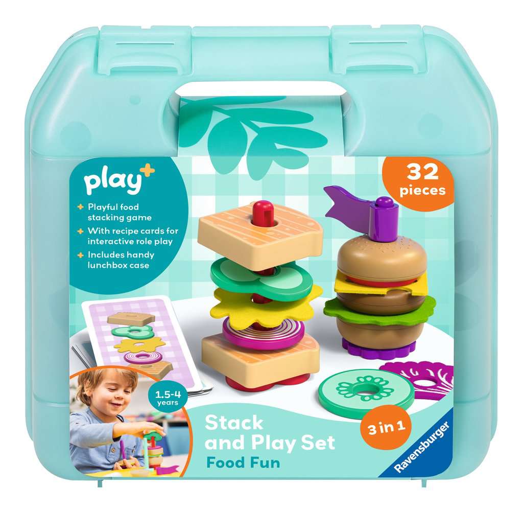 Ravensburger Play+ Infant & Toddler - Stack And Play Set Food Fun